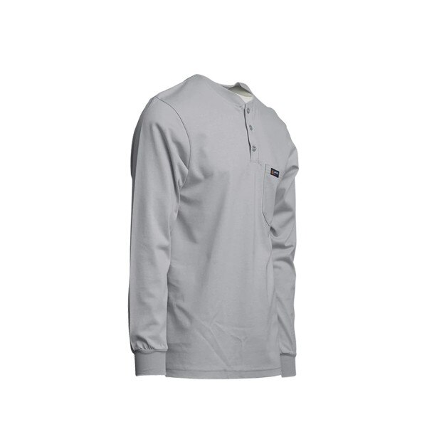 LAPCO 7 oz FR Henley Long Sleeve Shirt in Gray